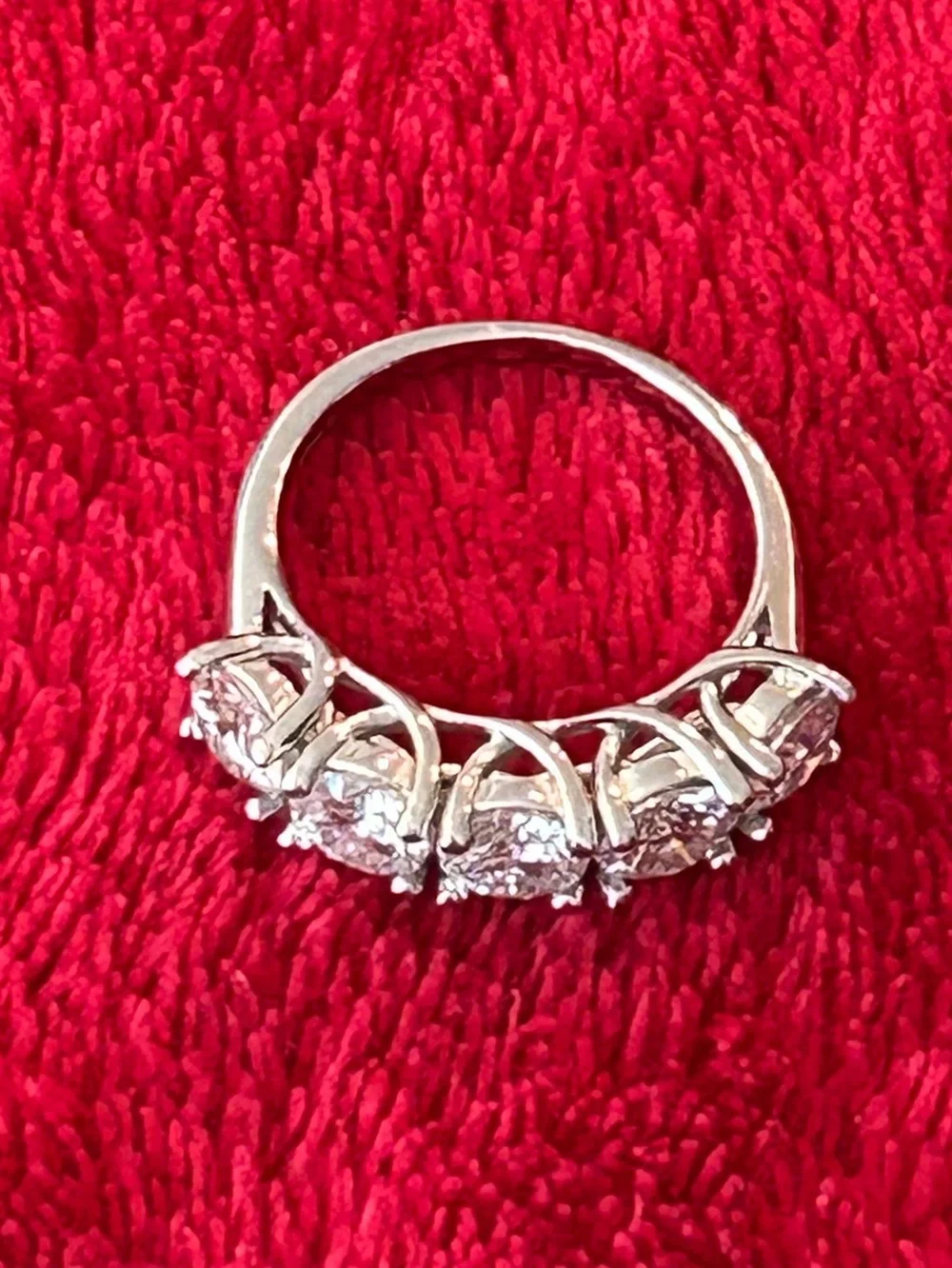 NEW! Silver 925 2.5ct Diamond Ring Size 5.5